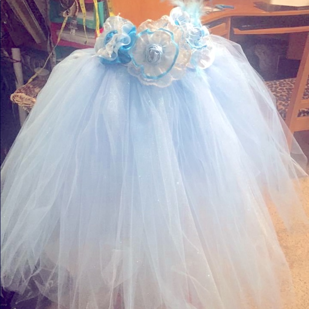 Ice Blue Sassy Tutu Dress that Actually Grows with your Child